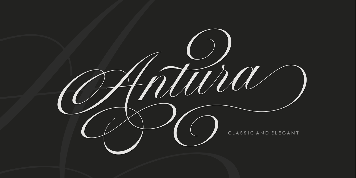 Beispiel einer Antura Script-Schriftart #1